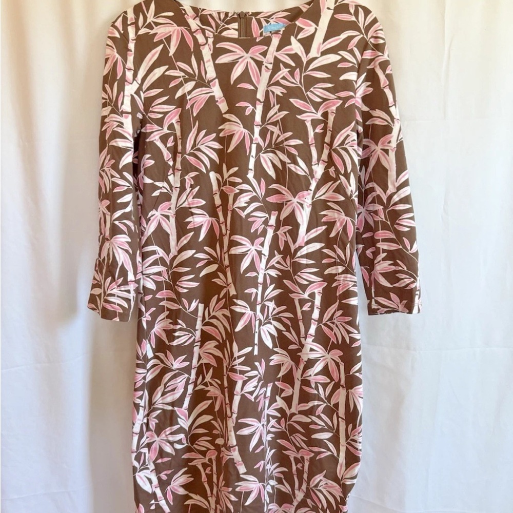 J. McLaughlin Catalina Cloth Bamboo Print Dress - Size Large